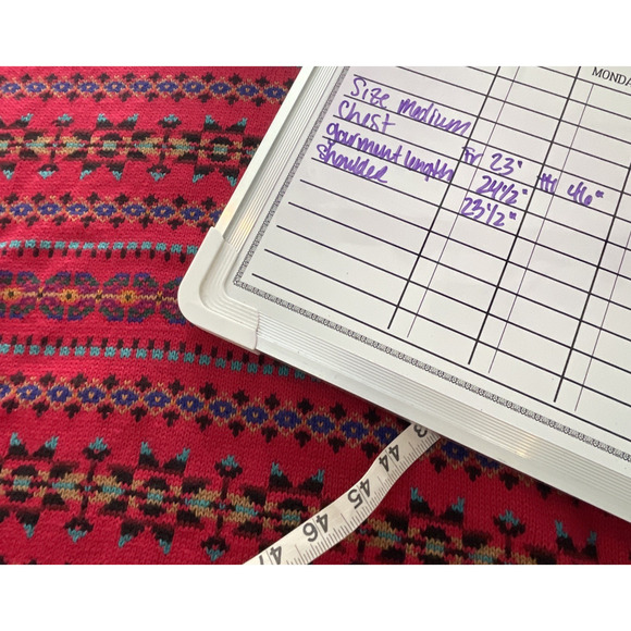 Vintage Eddie Bauer Men's Cotton Knit Pullover Sweater Sz M Fair-Isle Nordic Ski - Picture 8 of 11